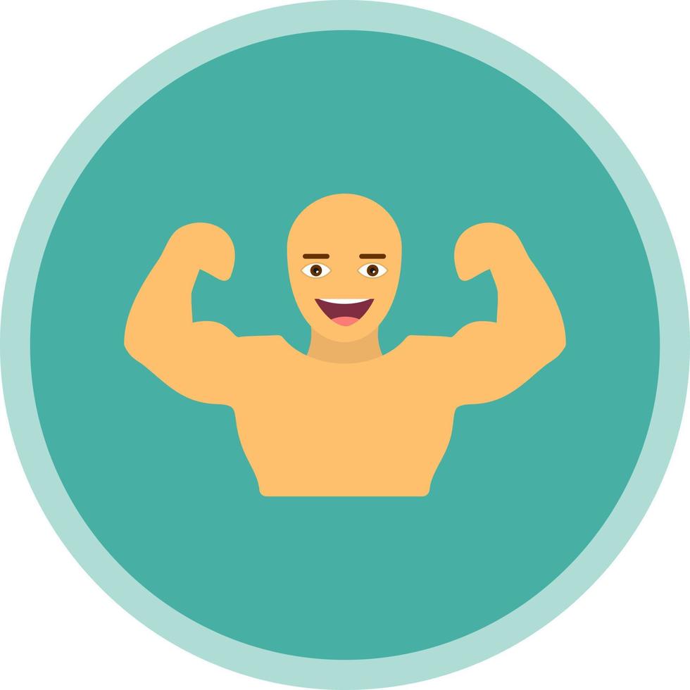 Muscle Man Vector Icon Design