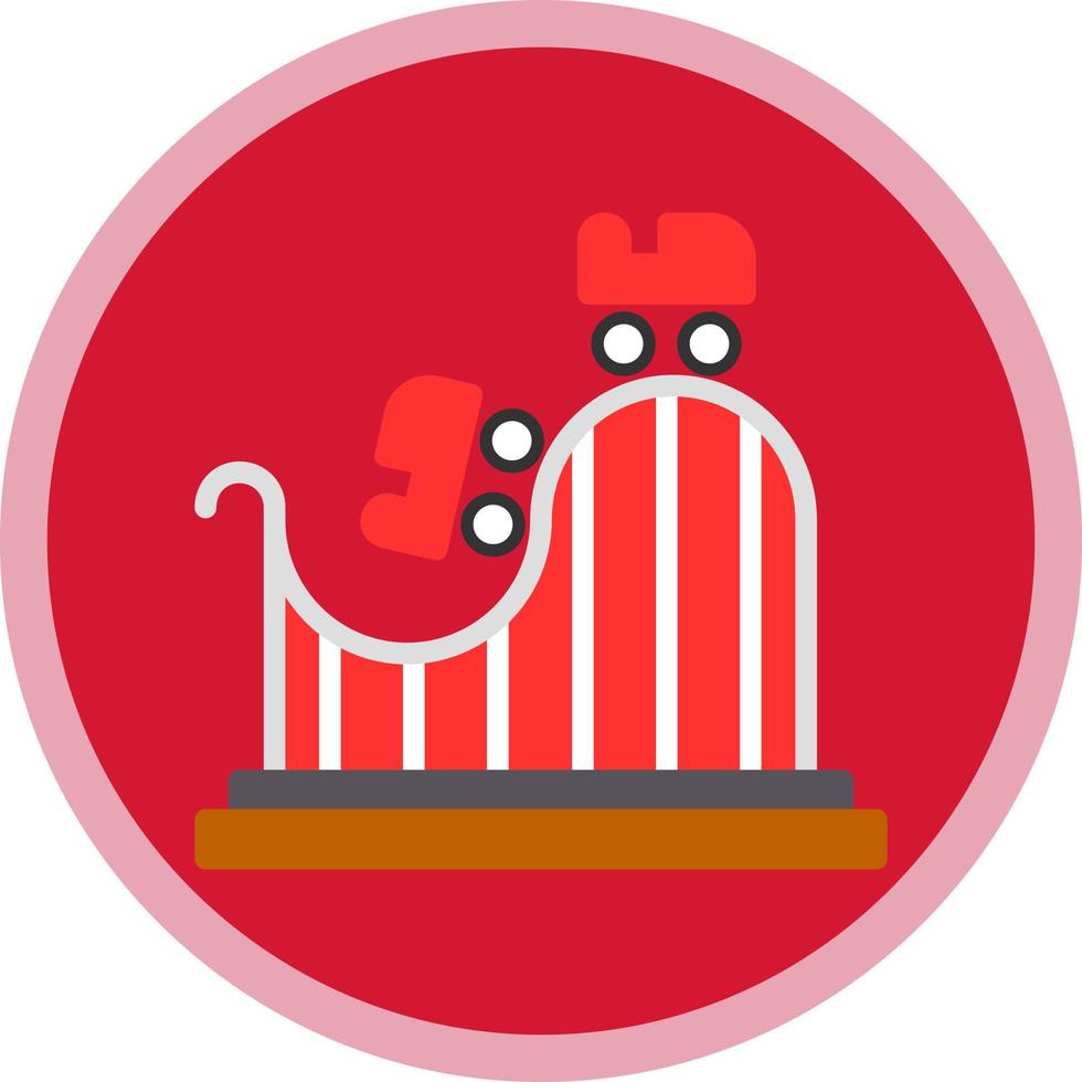 Roller Coaster Vector Icon Design