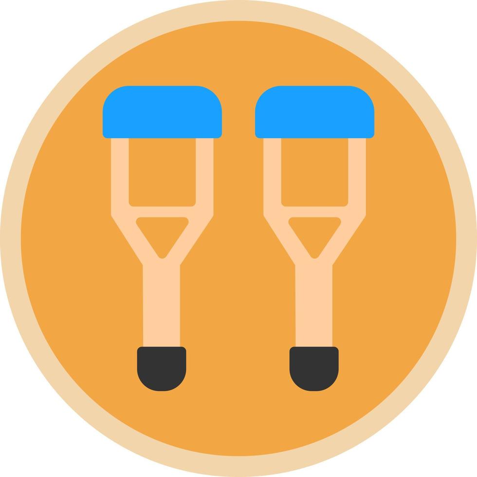 Crutch Vector Icon Design