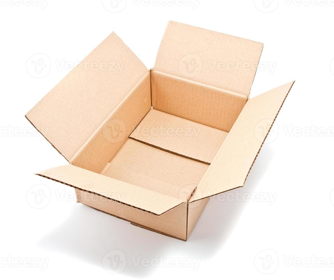 cardboard box on white background photo