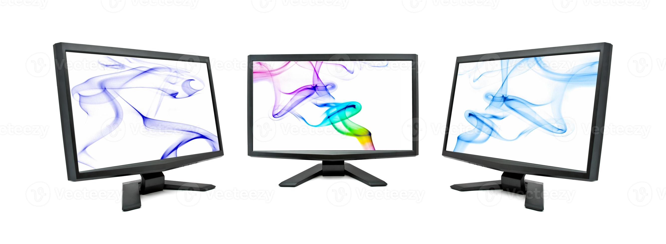 monitors isolated on a white background photo