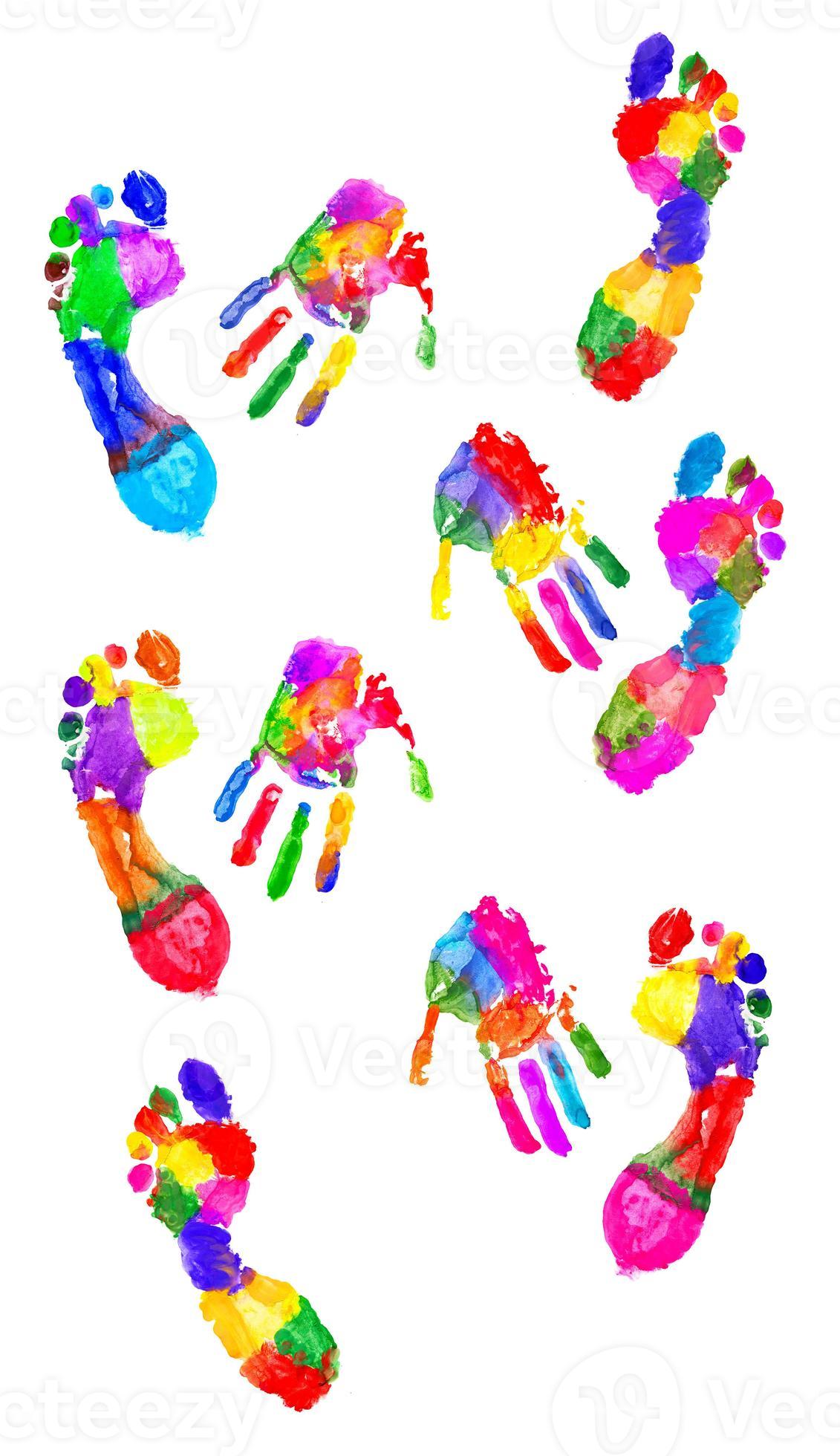 Handprint and footprint 21129288 Stock Photo at Vecteezy