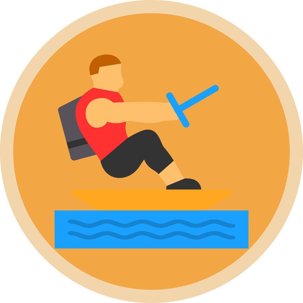 Water Skiing Vector Icon Design