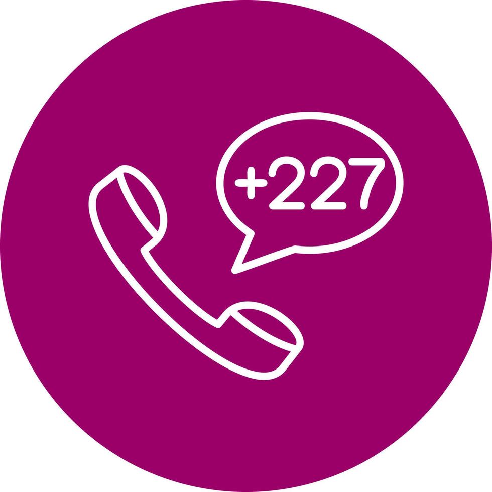 Niger Dial code Vector Icon