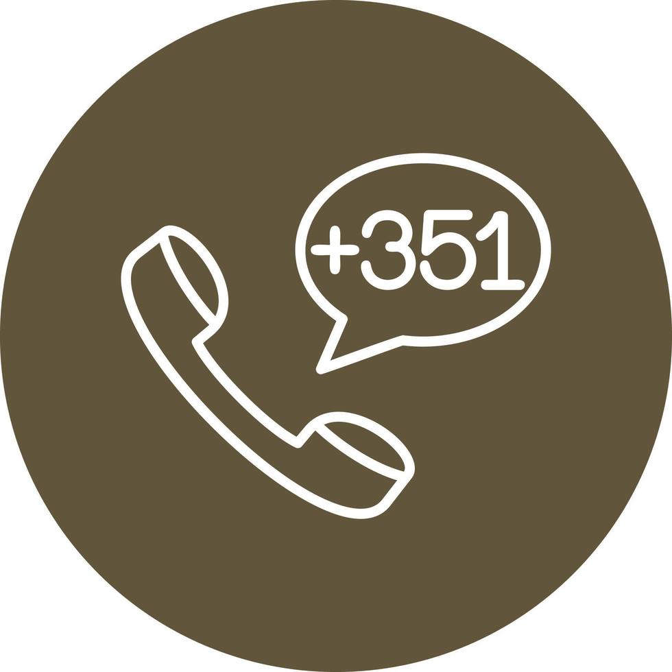 Portugal Dial code Vector Icon