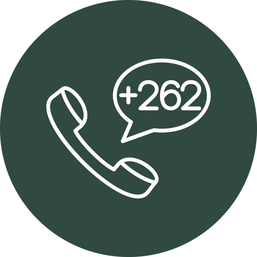Reunion Island Dial code Vector Icon