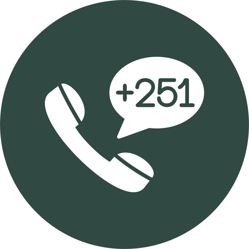 Ethiopia Dial code Vector Icon