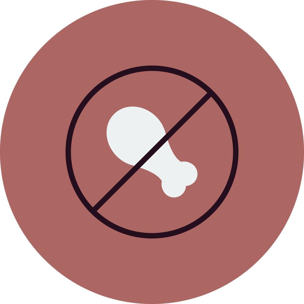 No Chicken Vector Icon