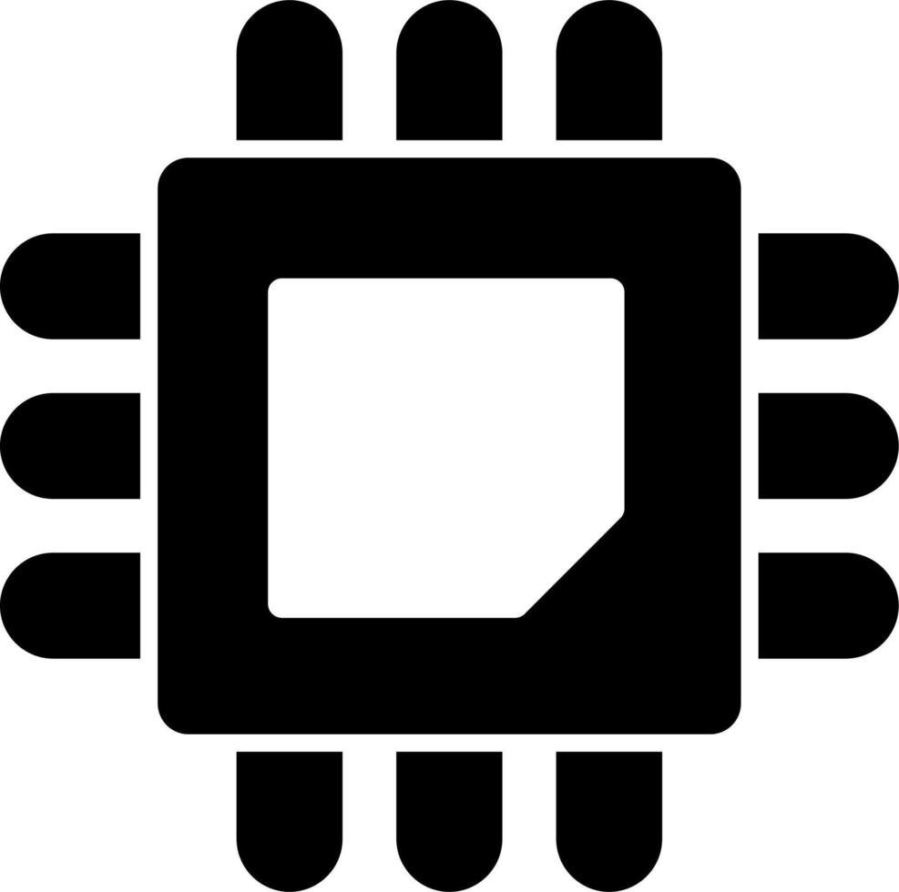 icono de vector de cpu