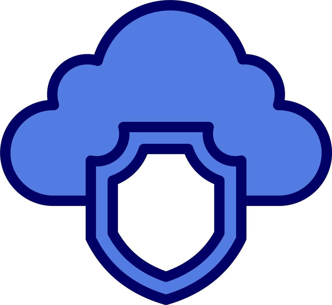 Cloud Security Vector Icon