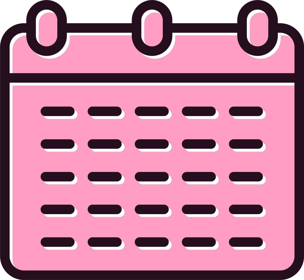 Monthly Calendar Vector Icon
