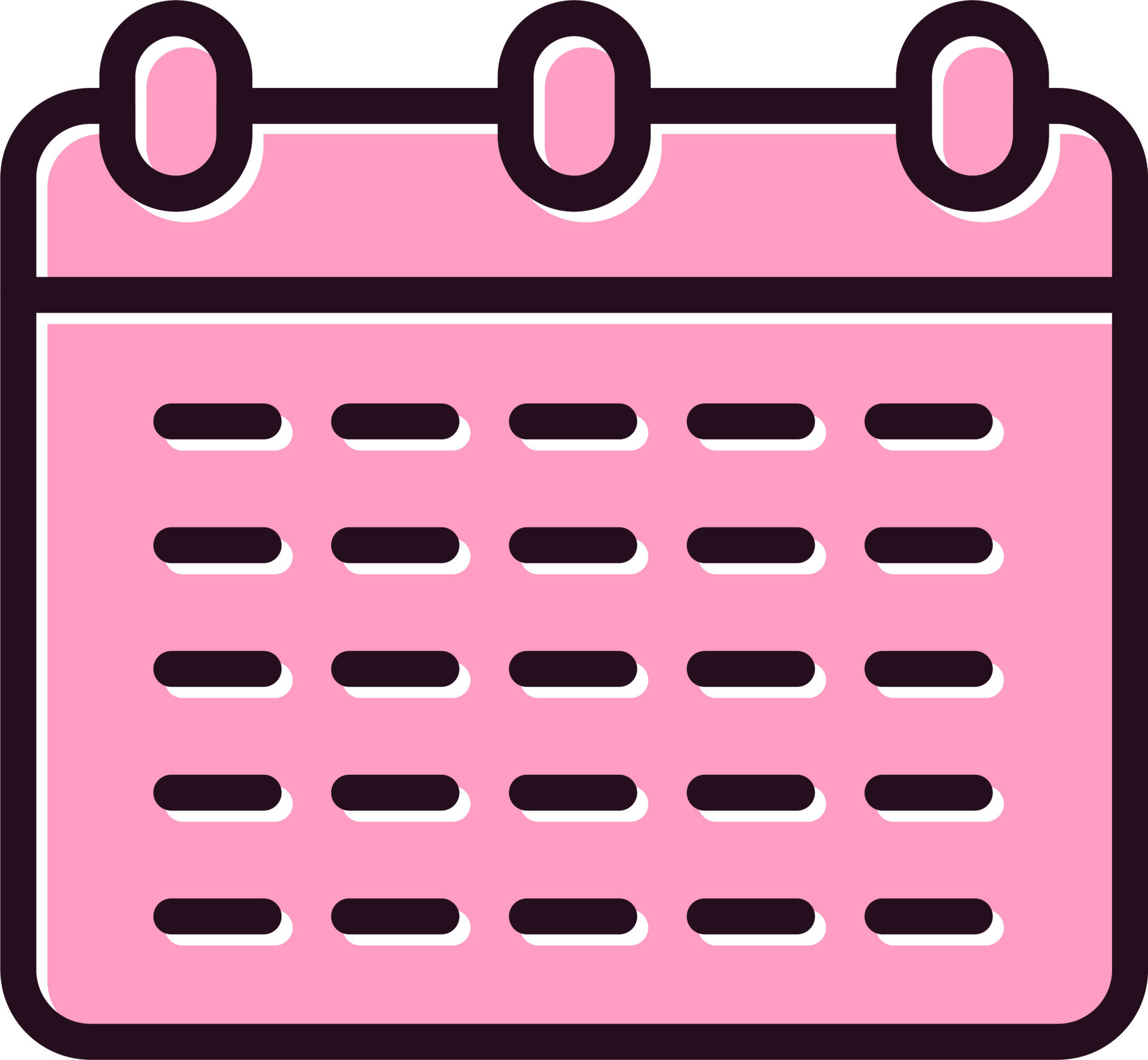 Monthly Calendar Vector Icon 21131092 Vector Art at Vecteezy