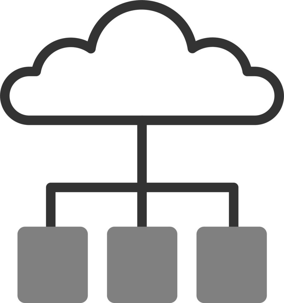 icono de vector de almacenamiento en la nube