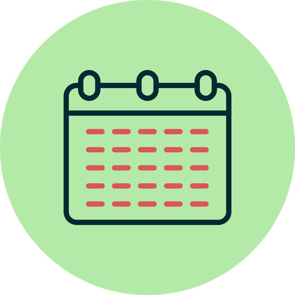 Monthly Calendar Vector Icon