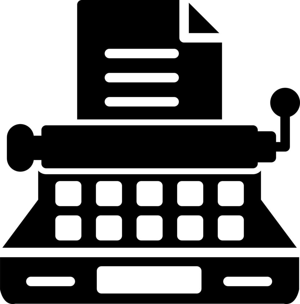 icono de vector de máquina de escribir