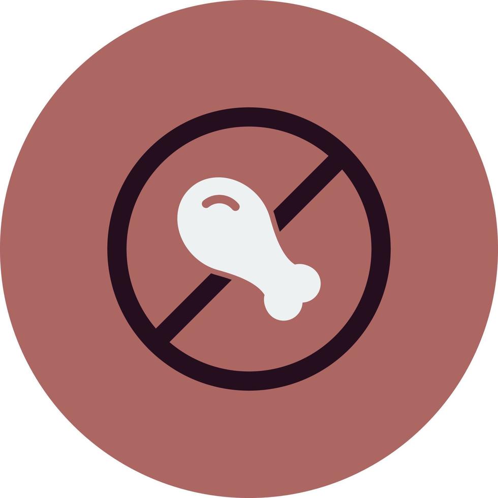 No Chicken Vector Icon