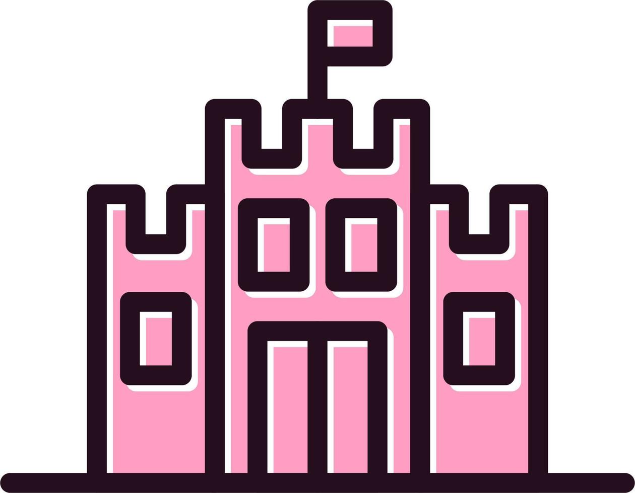 icono de vector de castillo de arena