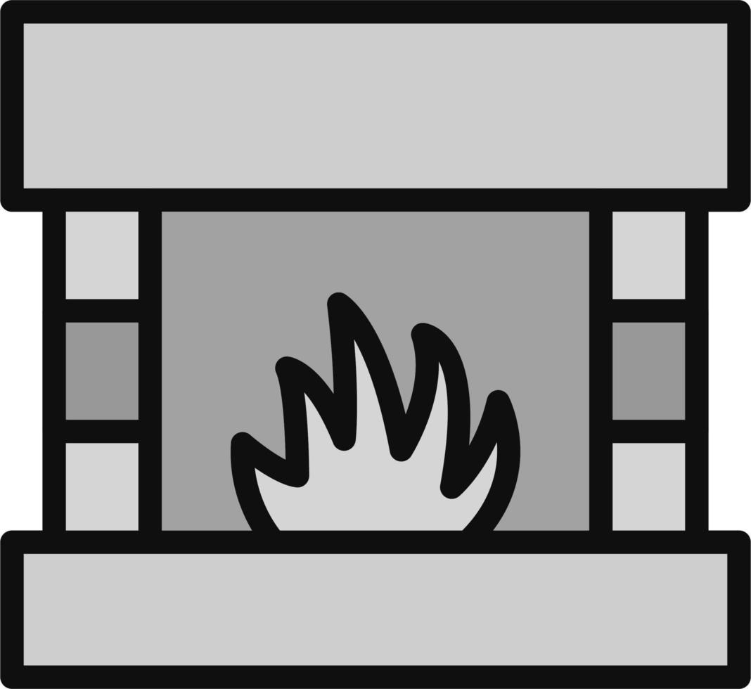 icono de vector de chimenea