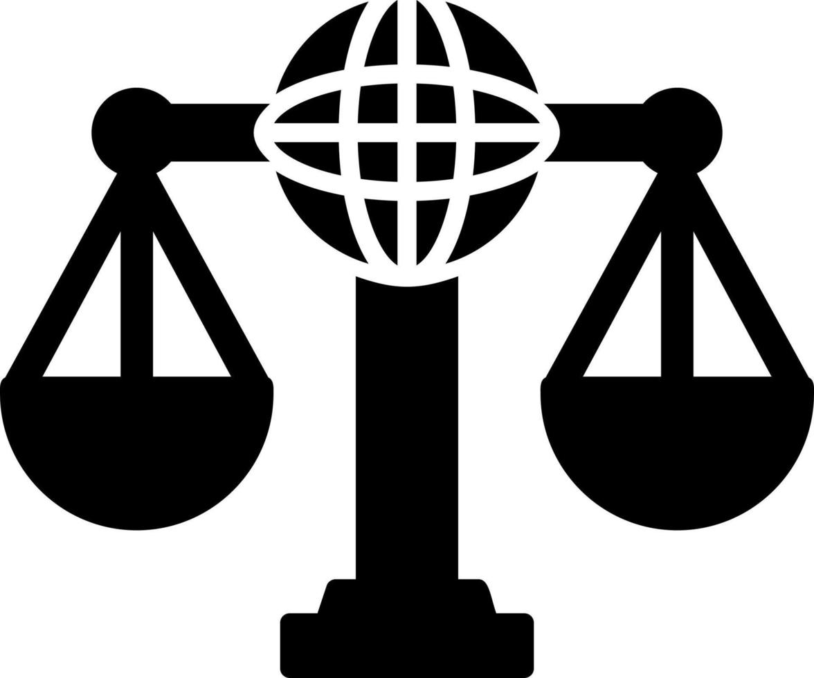 icono de vector de derecho internacional