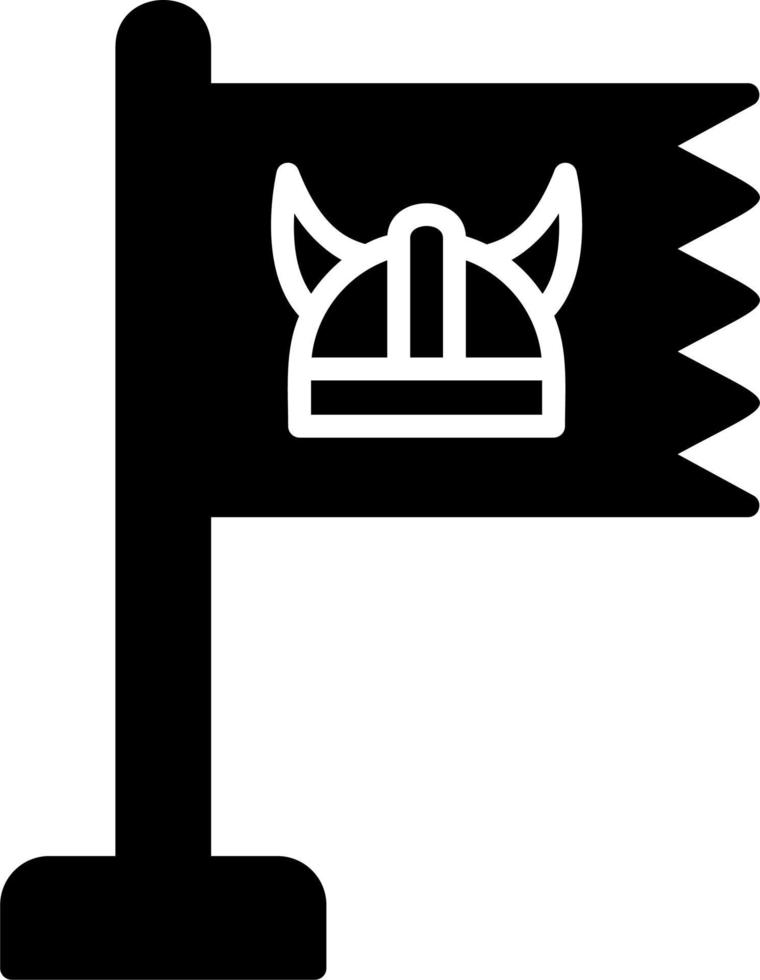 vikingo bandera vector icono