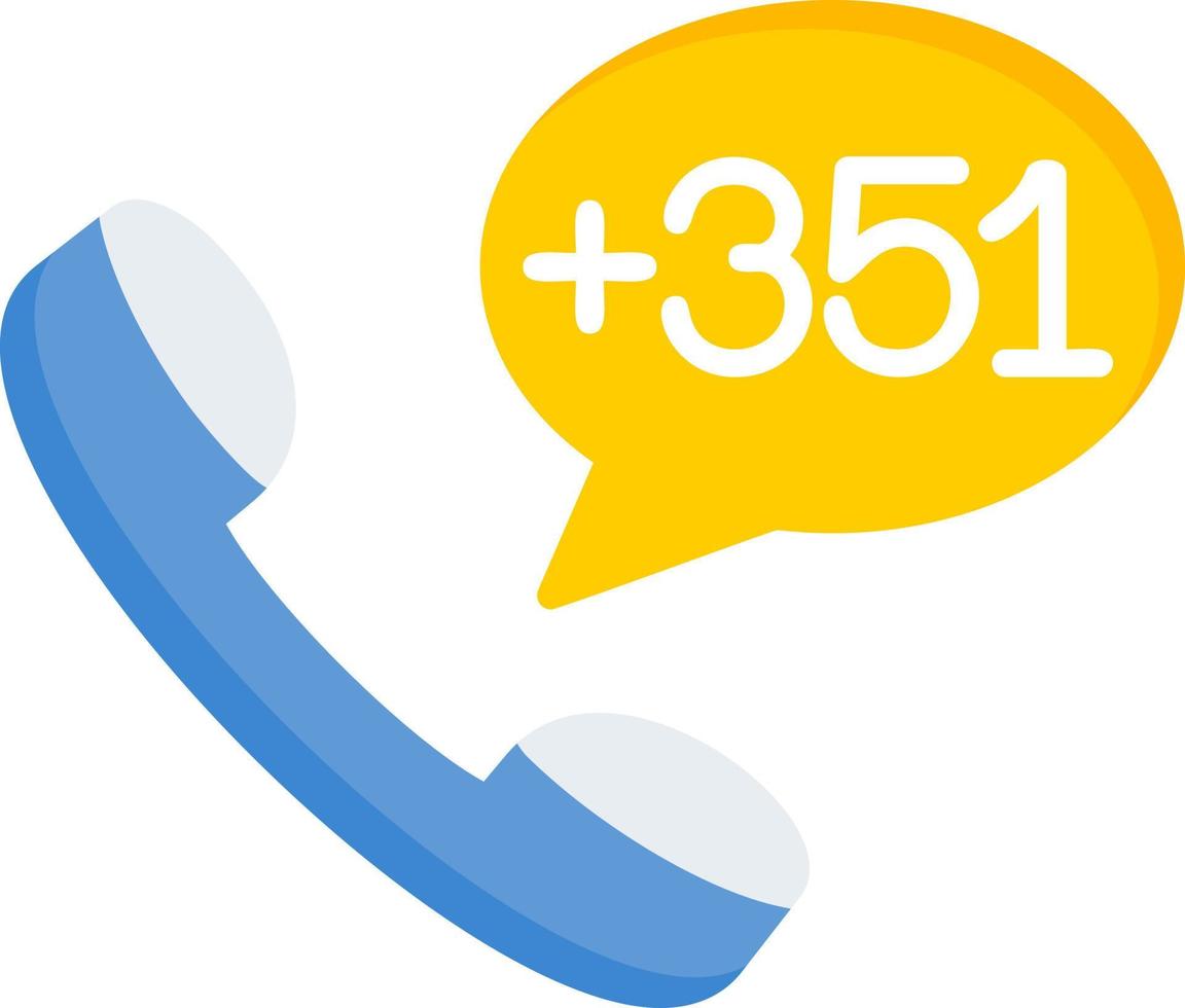 Portugal Dial code Vector Icon