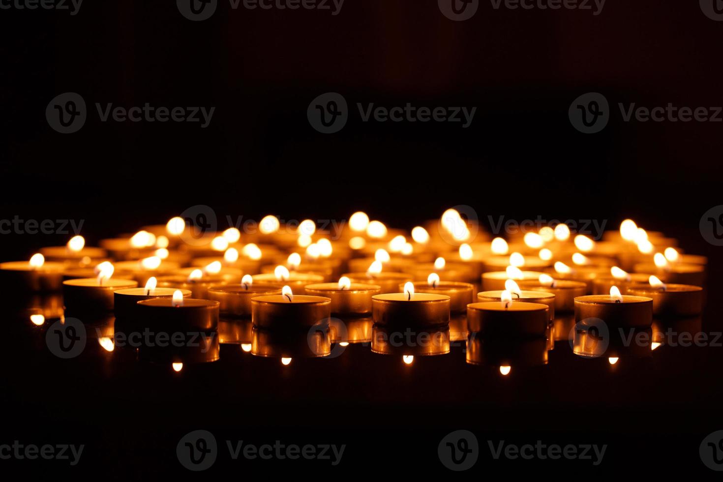 Burning candles with shallow depth of field photo