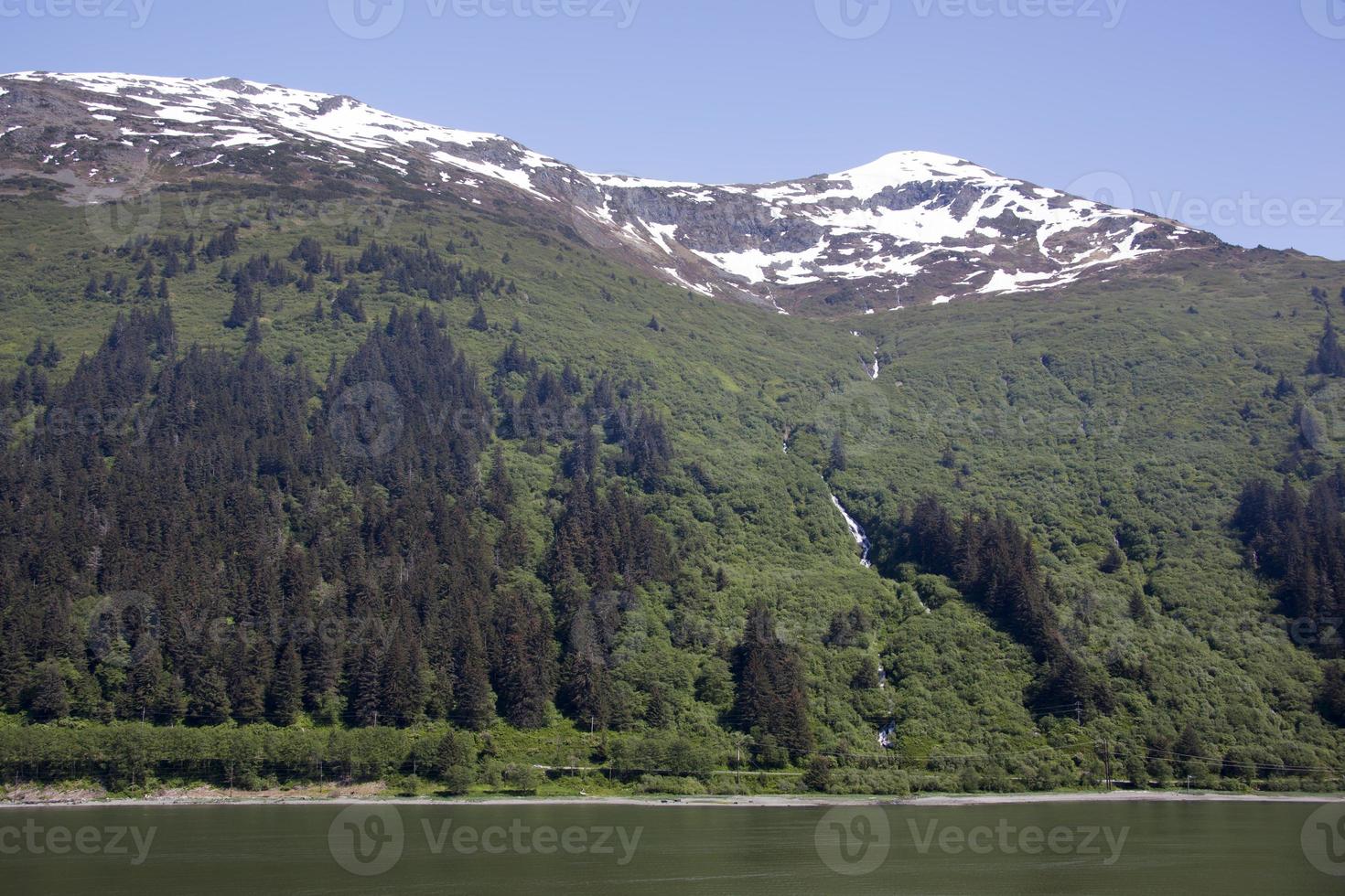 Juneau Town Outskirts With A Waterfall photo