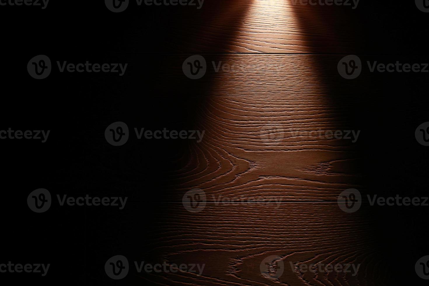 strong light source from flash light shining on the floor in the dark. Surface with copy space. power outage. collapse of the power system. Flashlight and a beam of light in darkness. photo
