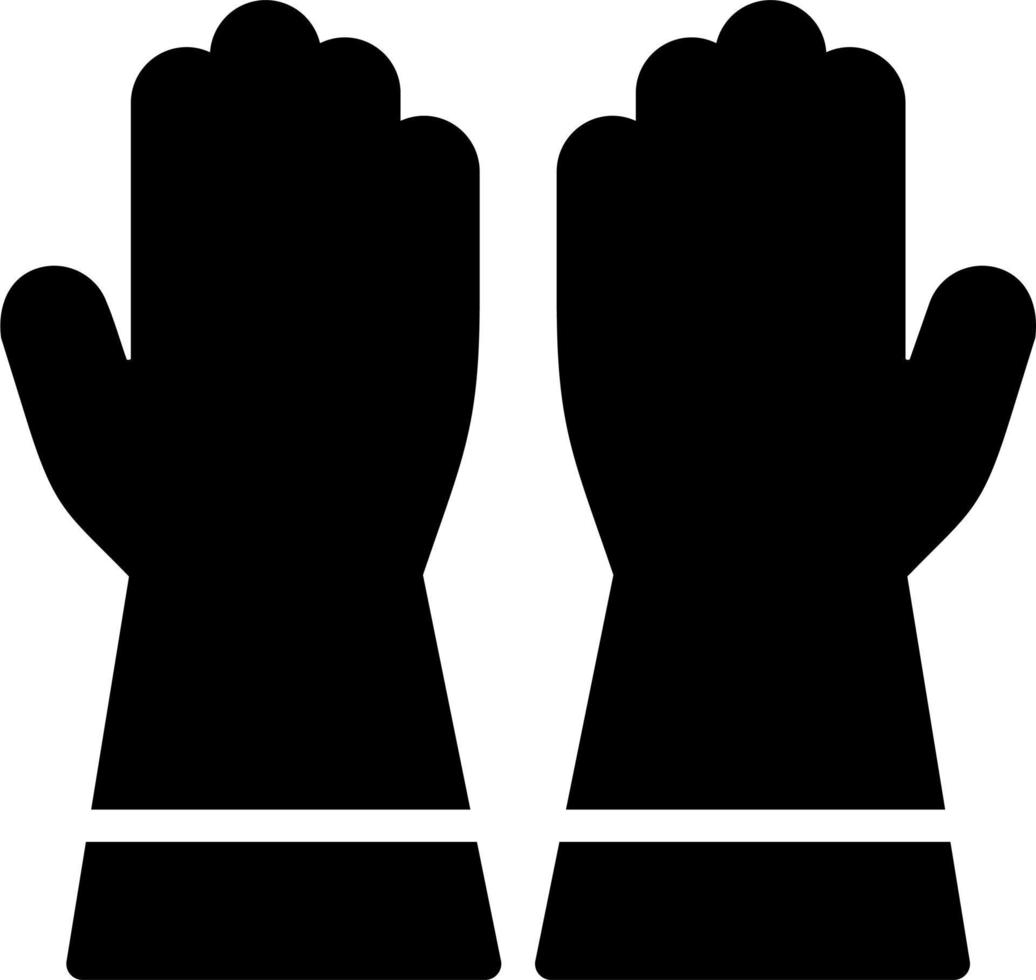 icono de vector de guantes de mano