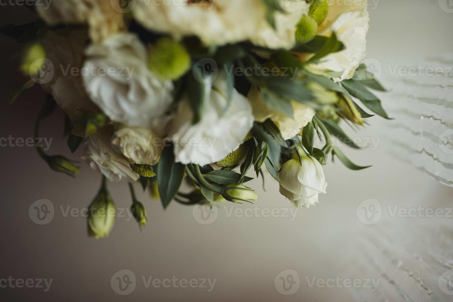 beautiful Wedding bouquet, wedding floristry. Stylish wedding bouquet bride. Close up. Side view. Wedding decor. Artwork. photo