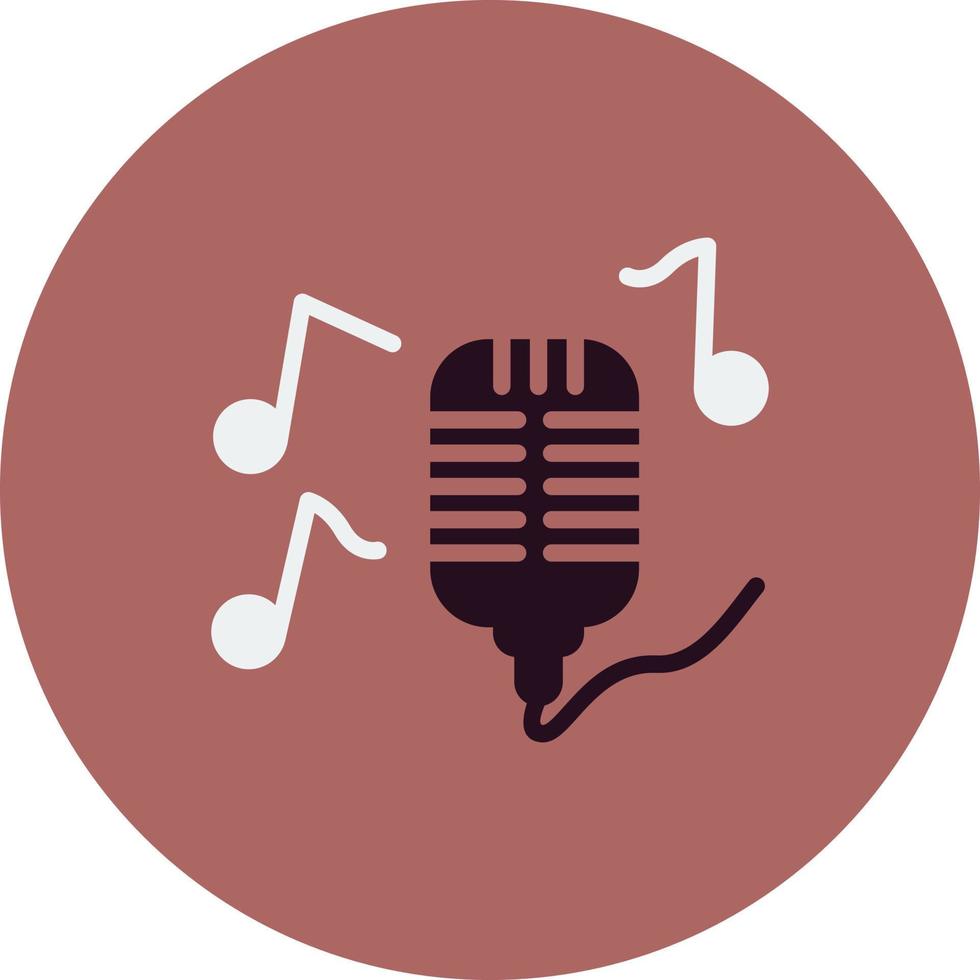 Singing Vector Icon