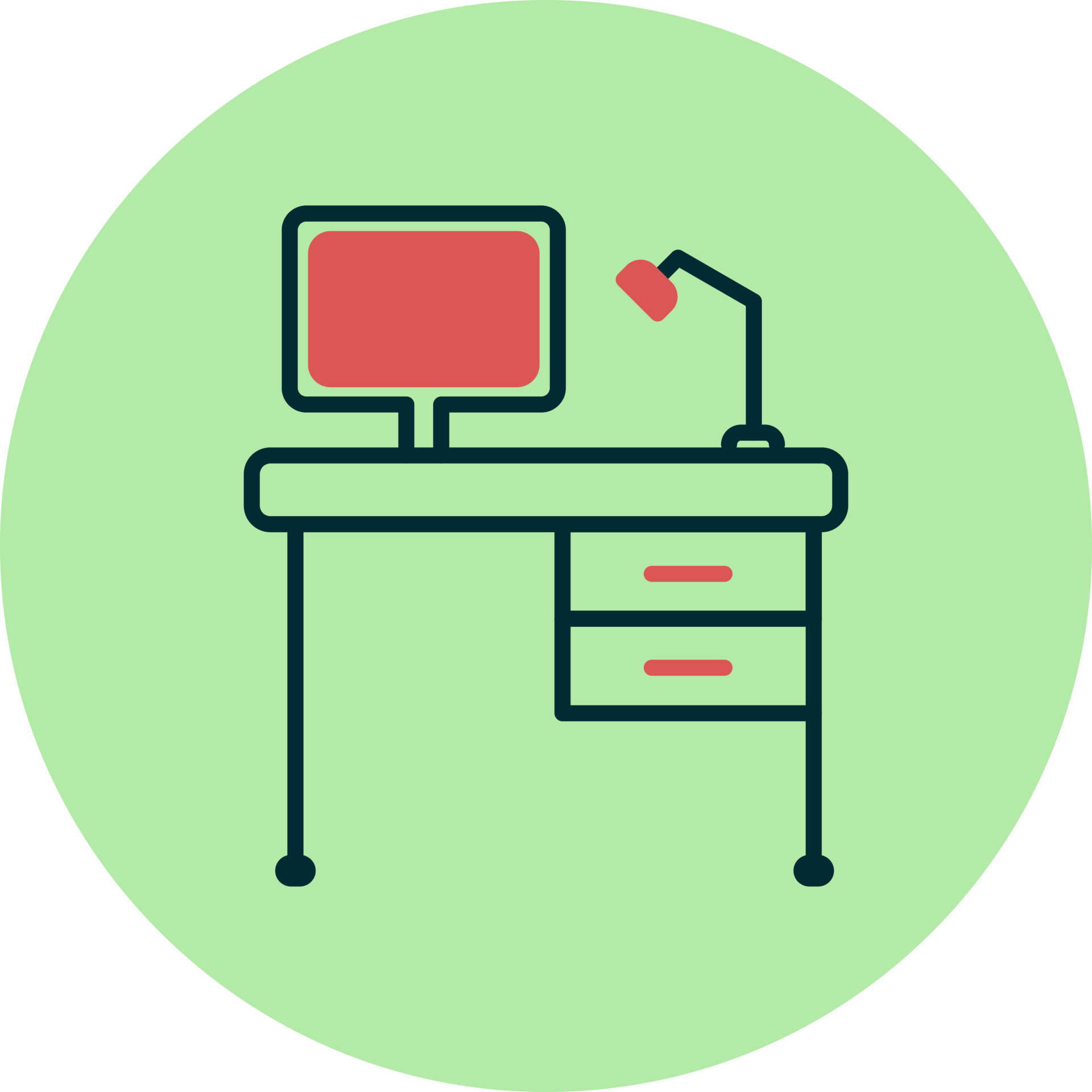 Office Desk Icon 21134355 Vector Art at Vecteezy