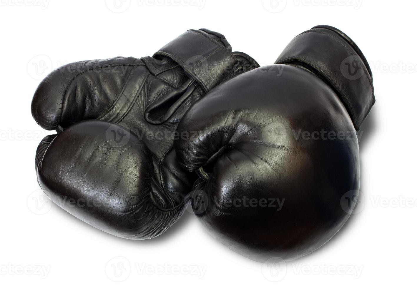 Boxing gloves on white background photo