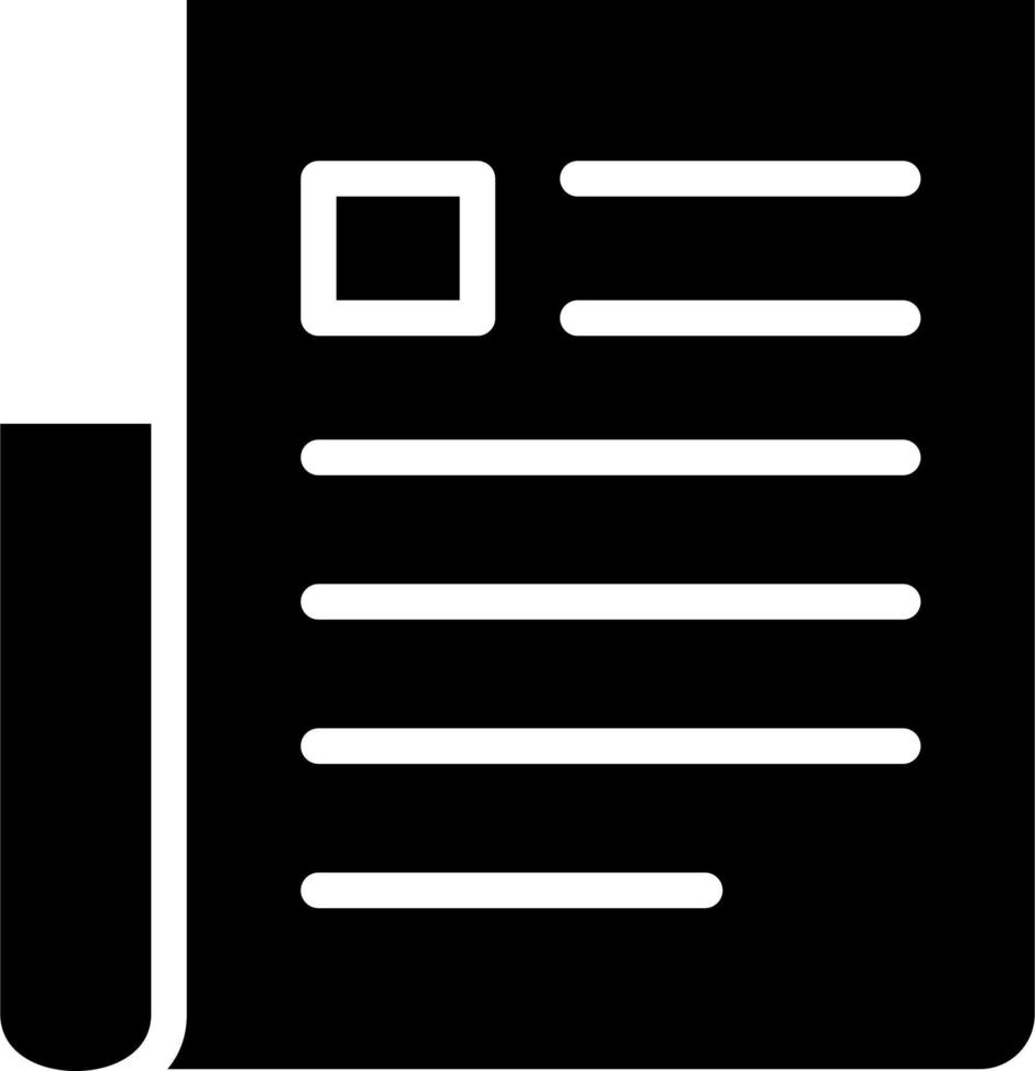Newspaper Vector Icon
