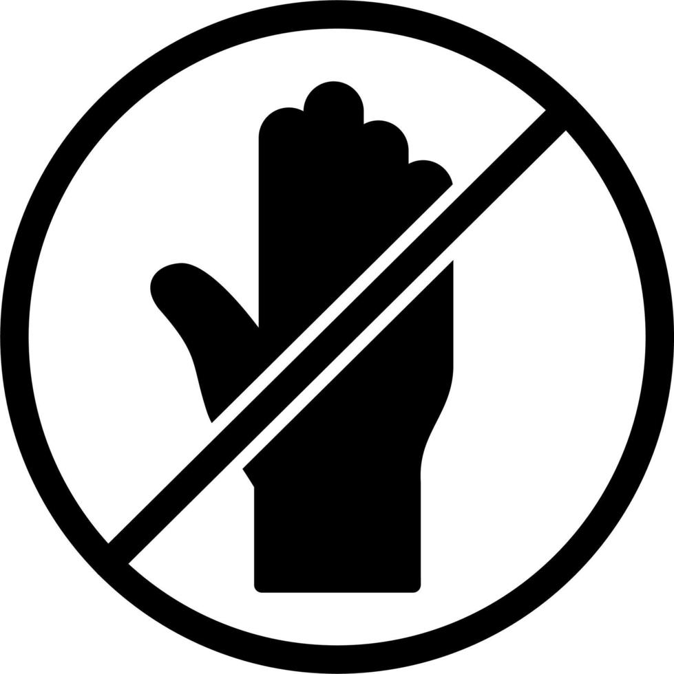 Don't Touch Sign Icon vector