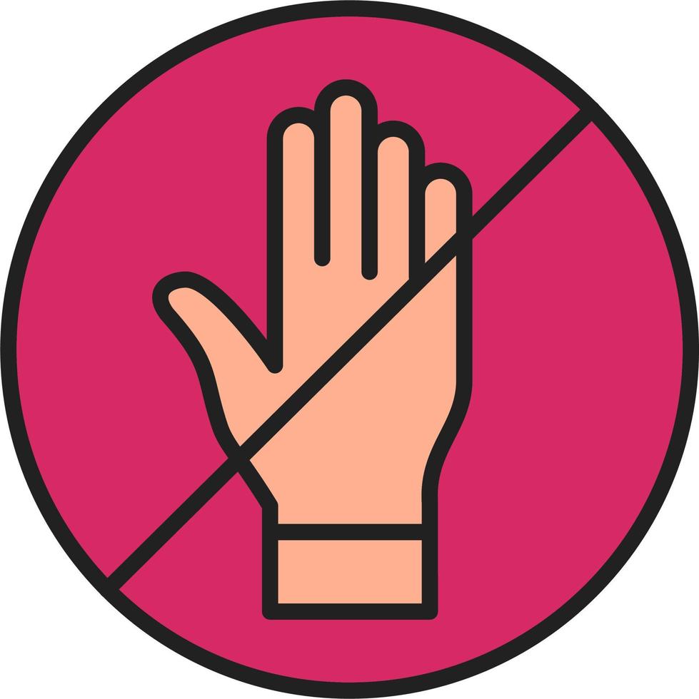 Don't Touch Sign Icon vector