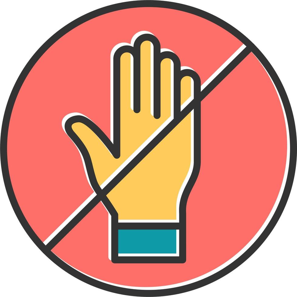 Don't Touch Sign Icon vector