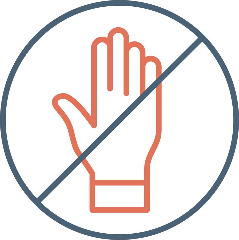 Don't Touch Sign Icon vector