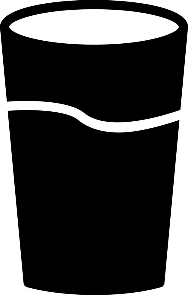 icono de vector de vaso de agua