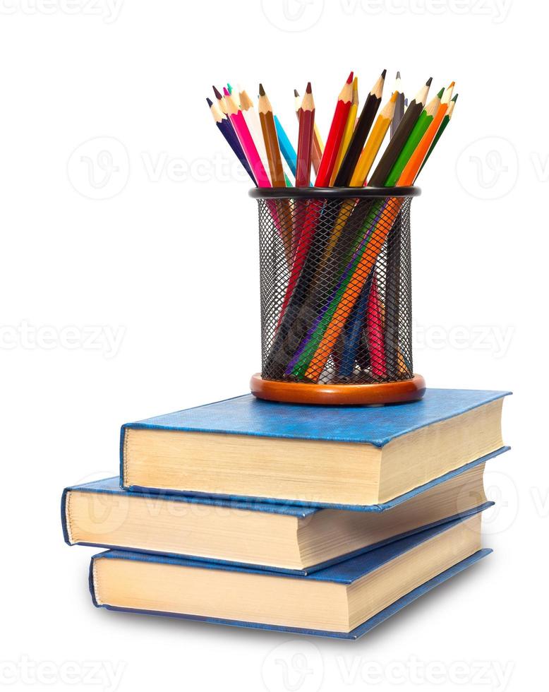 Books and pencils photo