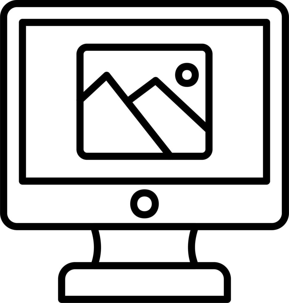 Computer Gallery Icon vector