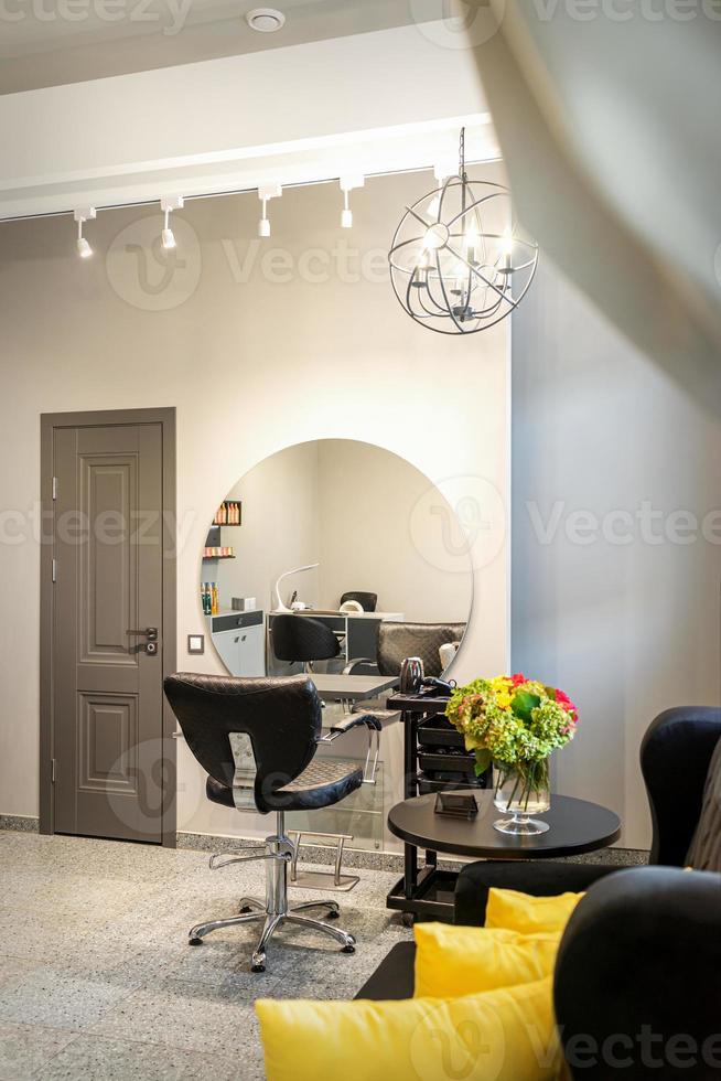 Interior of empty beauty salon photo