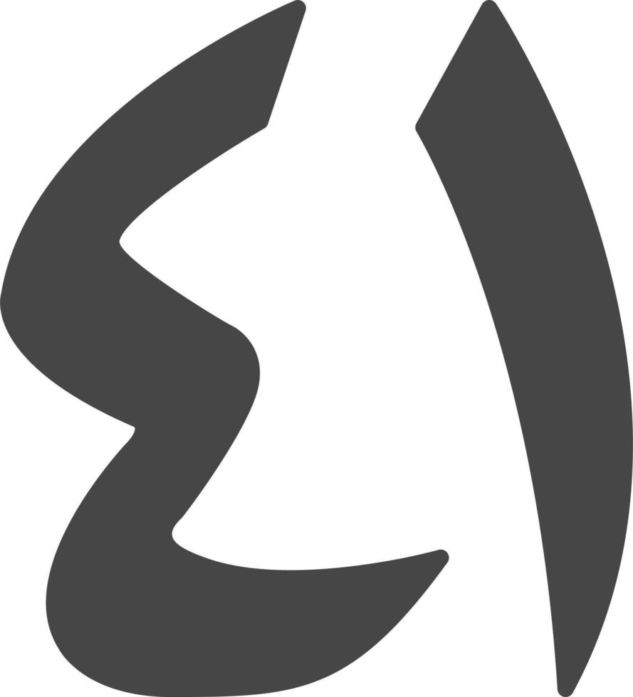 Arabic Number Forty One Vector Icon