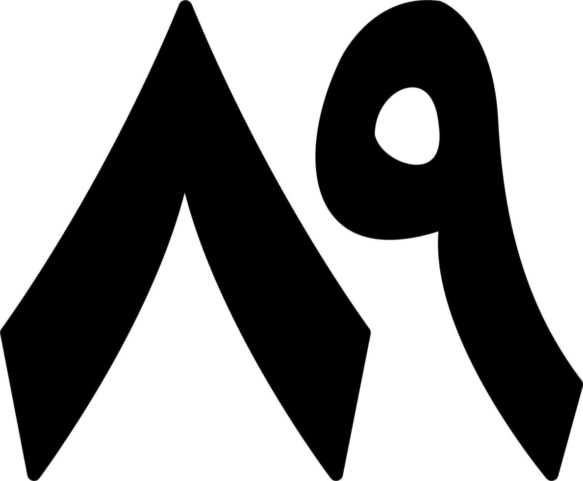 Arábica número ochenta nueve vector icono