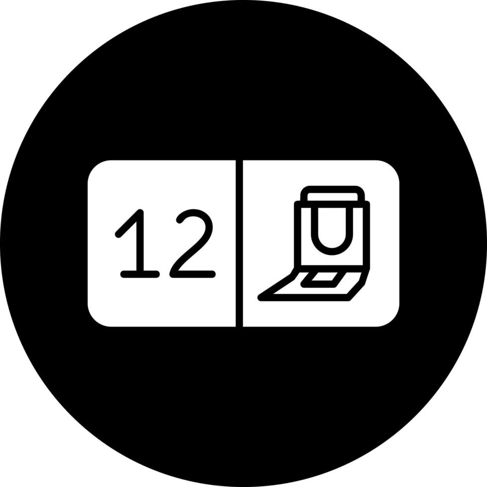Seat Number Twelve Vector Icon
