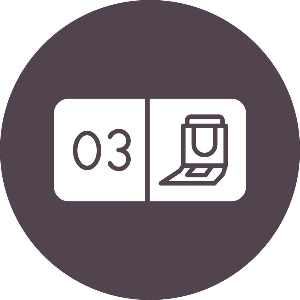 Seat Number Three Vector Icon