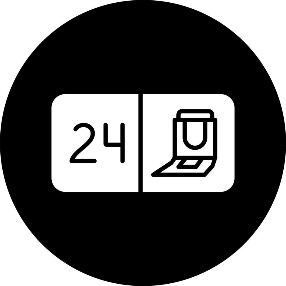 Seat Number Twenty Four Vector Icon