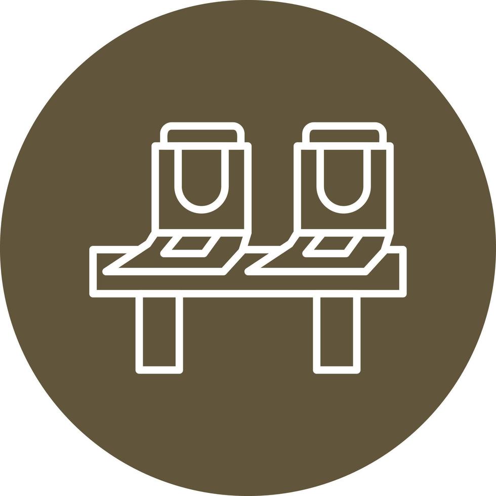 Metro bus Seats Vector Icon