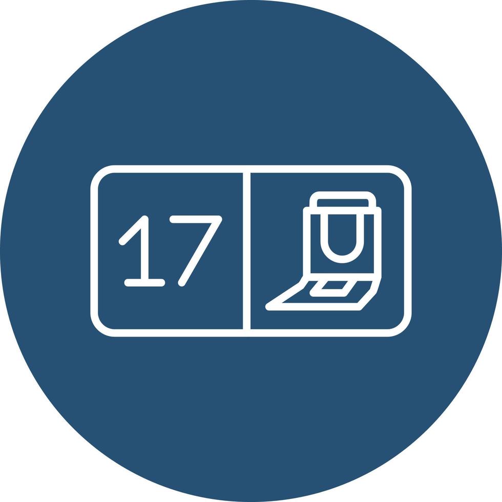 Seat Number Seventeen Vector Icon