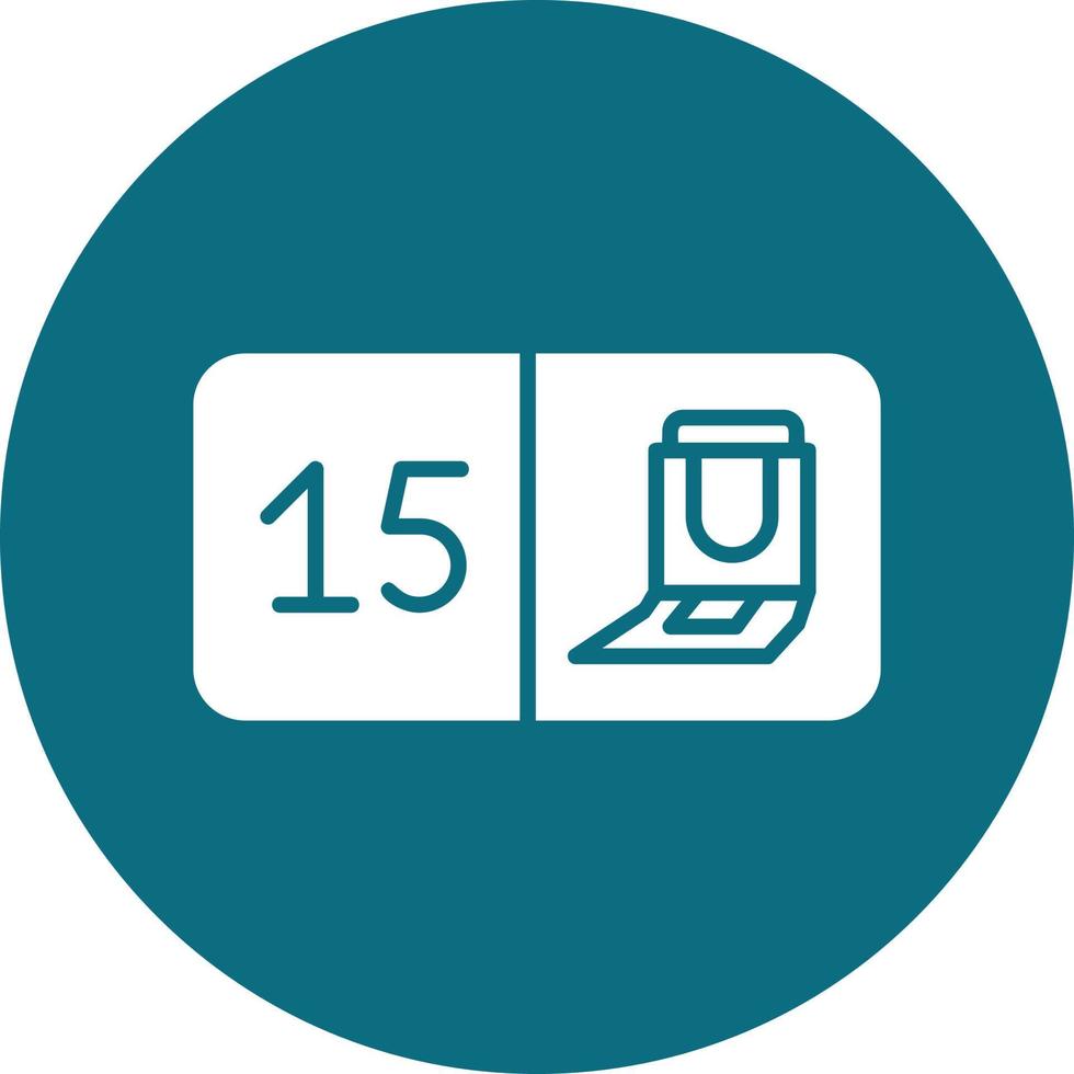 Seat Number Fifteen Vector Icon